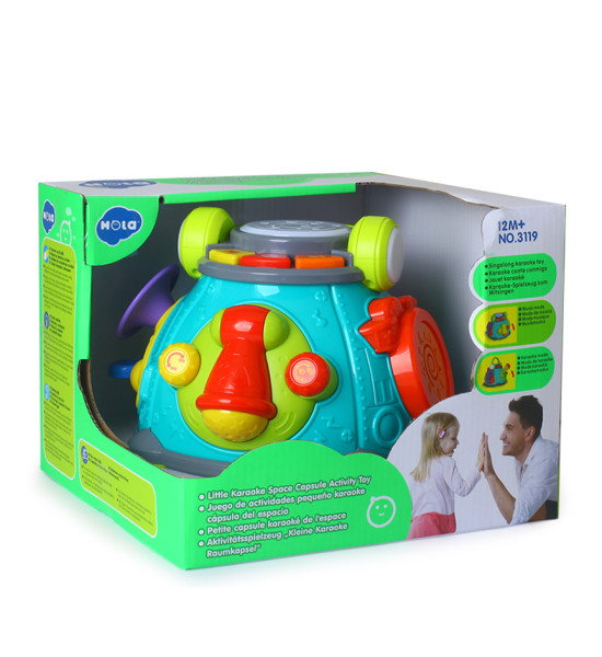 Pequeño Karaoke, Cápsula Espacial, Juguete de Actividades, con Música y Luces, Unidad